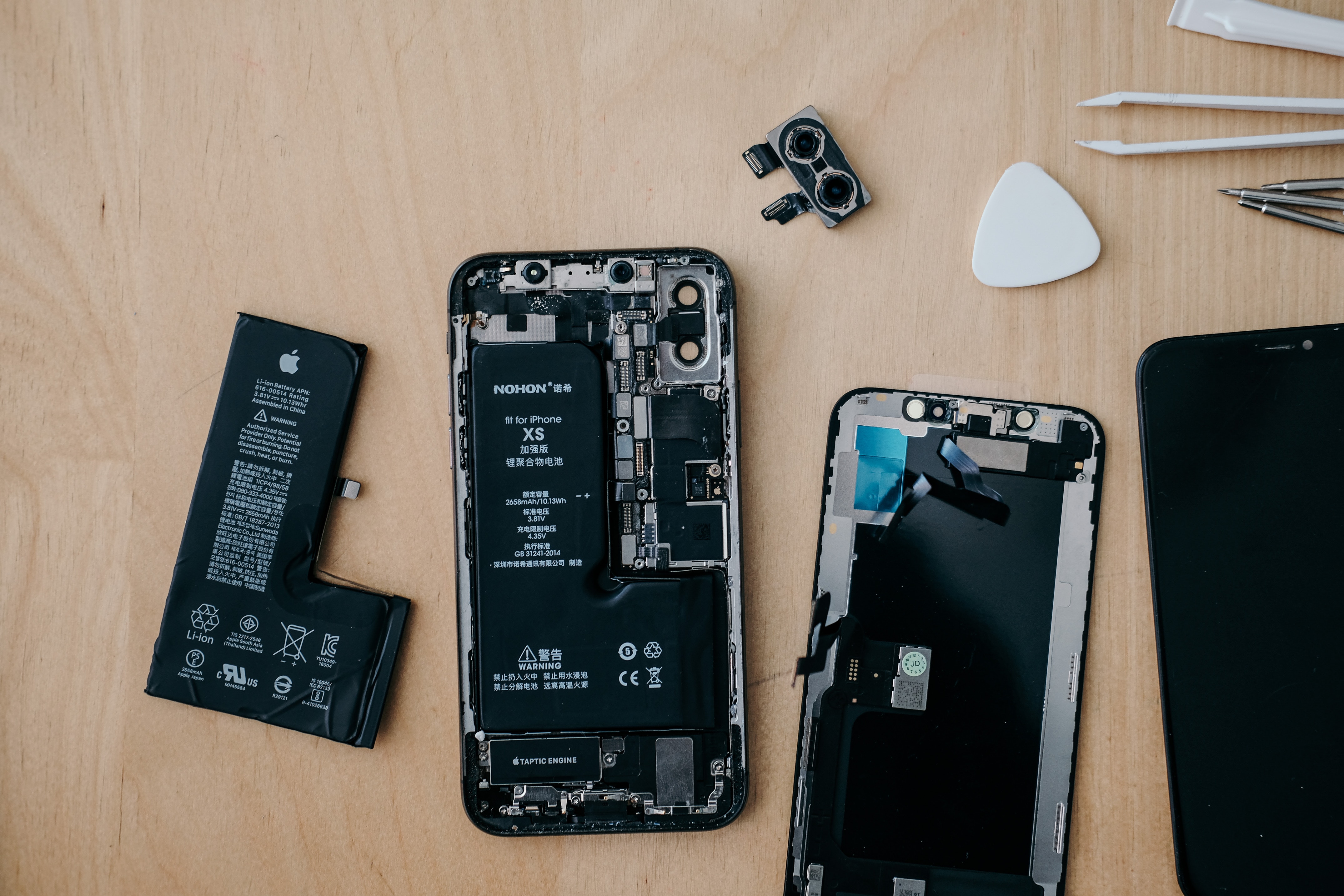 disassembled iphone